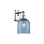 Innovations Lighting Bella 11" Tall Wall Sconce Polished Chrome / Princess Blue