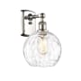 Innovations Lighting Athens 13" Tall Wall Sconce Polished Nickel / Clear Water Glass