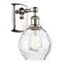 Innovations Lighting Small Waverly 11" Tall Bathroom Sconce Polished Nickel / Clear