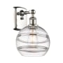 Innovations Lighting Rochester 11" Tall Wall Sconce Polished Nickel / Clear