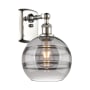Innovations Lighting Rochester 11" Tall Wall Sconce Polished Nickel / Light Smoke