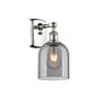 Innovations Lighting Bella 11" Tall Wall Sconce Polished Nickel / Light Smoke
