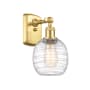 Innovations Lighting Belfast 11" Tall Wall Sconce Satin Gold / Deco Swirl