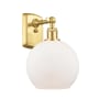 Innovations Lighting Athens 13" Tall Wall Sconce Satin Gold / Matte White