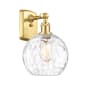 Innovations Lighting Athens 13" Tall Wall Sconce Satin Gold / Clear Water Glass
