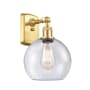 Innovations Lighting Athens 13" Tall Wall Sconce Satin Gold / Seedy
