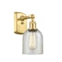 Innovations Lighting Caledonia 12" Tall Wall Sconce Satin Gold / Mica