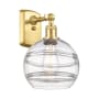 Innovations Lighting Rochester 11" Tall Wall Sconce Satin Gold / Clear