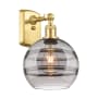 Innovations Lighting Rochester 11" Tall Wall Sconce Satin Gold / Light Smoke