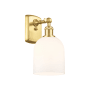 Innovations Lighting Bella 11" Tall Wall Sconce Satin Gold / Glossy White