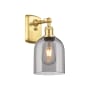 Innovations Lighting Bella 11" Tall Wall Sconce Satin Gold / Light Smoke
