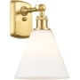 Innovations Lighting Berkshire 12" Tall Wall Sconce Satin Gold / Matte White