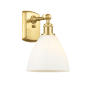 Innovations Lighting Bristol Glass 12" Tall Wall Sconce Satin Gold / Matte White
