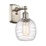 Innovations Lighting Belfast 11" Tall Wall Sconce Brushed Satin Nickel / Deco Swirl