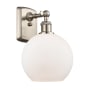 Innovations Lighting Athens 13" Tall Wall Sconce Brushed Satin Nickel / Matte White