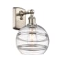 Innovations Lighting Rochester 11" Tall Wall Sconce Brushed Satin Nickel / Clear