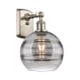 Innovations Lighting Rochester 11" Tall Wall Sconce Brushed Satin Nickel / Light Smoke