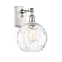Innovations Lighting Athens 13" Tall Wall Sconce White and Polished Chrome / Clear Water Glass