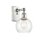 Innovations Lighting Athens 9" Tall Wall Sconce White and Polished Chrome / Clear