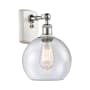 Innovations Lighting Athens 13" Tall Wall Sconce White and Polished Chrome / Seedy