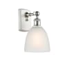 Innovations Lighting Castile 11" Tall Bathroom Sconce White and Polished Chrome