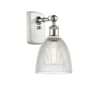 Innovations Lighting Castile 11" Tall Bathroom Sconce White and Polished Chrome / Clear