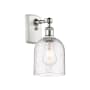 Innovations Lighting Bella 11" Tall Wall Sconce White Polished Chrome / Seedy
