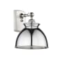 Innovations Lighting Adirondack 12" Tall Wall Sconce White / Polished Chrome