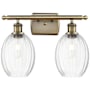 Innovations Lighting Preston 2 Light 17" Wide Vanity Light Antique Brass / Clear