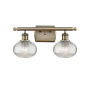 Innovations Lighting Ithaca 2 Light 16" Wide Vanity Light Antique Brass / Clear Ithaca