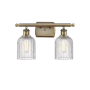 Innovations Lighting Bridal Veil 2 Light 15" Wide Vanity Light Antique Brass / Clear