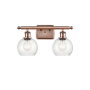 Innovations Lighting Athens 2 Light 16" Wide Vanity Light Antique Copper / Seedy