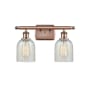 Innovations Lighting Caledonia 2 Light 16" Wide Bathroom Vanity Light Antique Copper / Mouchette