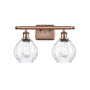 Innovations Lighting Small Waverly 2 Light 16" Wide Bathroom Vanity Light Antique Copper / Clear