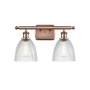 Innovations Lighting Castile 2 Light 16" Wide Bathroom Vanity Light Antique Copper / Clear