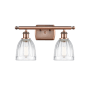 Innovations Lighting Brookfield 2 Light 16" Wide Bathroom Vanity Light Antique Copper / Clear