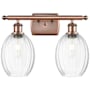 Innovations Lighting Preston 2 Light 17" Wide Vanity Light Antique Copper / Clear