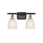 Innovations Lighting Brookfield 2 Light 16" Wide Bathroom Vanity Light Black Antique Brass / White