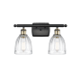 Innovations Lighting Brookfield 2 Light 16" Wide Bathroom Vanity Light Black Antique Brass / Clear