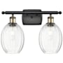 Innovations Lighting Preston 2 Light 17" Wide Vanity Light Black Antique Brass / Clear