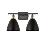 Innovations Lighting Bristol 2 Light 18" Wide Vanity Light Black Antique Brass / Matte Black