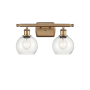 Innovations Lighting Athens 2 Light 16" Wide Vanity Light Brushed Brass / Seedy