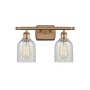 Innovations Lighting Caledonia 2 Light 16" Wide Bathroom Vanity Light Brushed Brass / Mouchette