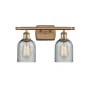 Innovations Lighting Caledonia 2 Light 16" Wide Bathroom Vanity Light Brushed Brass / Charcoal