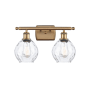 Innovations Lighting Small Waverly 2 Light 16" Wide Bathroom Vanity Light Brushed Brass / Clear