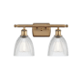 Innovations Lighting Castile 2 Light 16" Wide Bathroom Vanity Light Brushed Brass / Clear