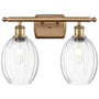 Innovations Lighting Preston 2 Light 17" Wide Vanity Light Brushed Brass / Clear