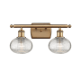 Innovations Lighting Ithaca 2 Light 16" Wide Vanity Light Brushed Brass / Clear Ithaca