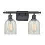 Innovations Lighting Caledonia 2 Light 16" Wide Bathroom Vanity Light Matte Black / Mouchette