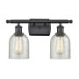 Innovations Lighting Caledonia 2 Light 16" Wide Bathroom Vanity Light Matte Black / Mica